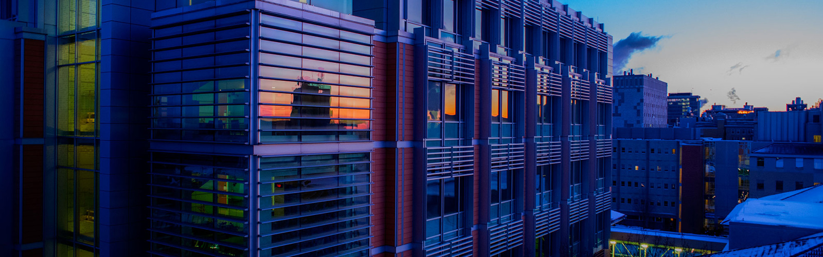 Image of side of Biochemical Sciences Building on campus