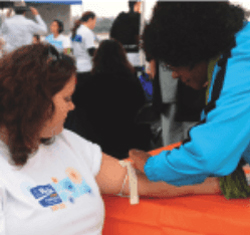 person getting blood drawn