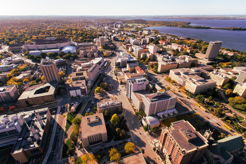 Areial view of the UW campus